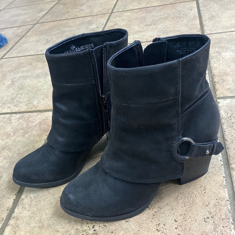Fergalicious black ankle booties